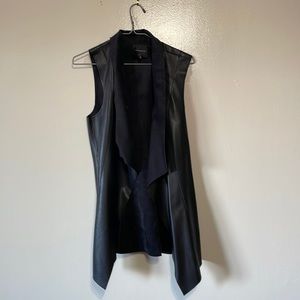 Black Faux Leather Vest